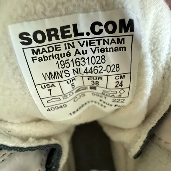 Size 7 - Sorel Women's Explorer 2 Joan Boots Waterproof Grill/Fawn Gray Lace-up - Picture 8 of 11